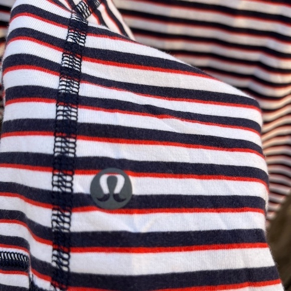 Women's Lululemon T-Shirt Multicolor Striped NO SIZE Casual City Stretch Active - Picture 6 of 10
